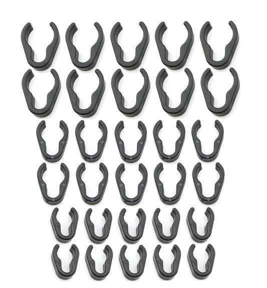 Mateda Mic Cable Clips - 30Pcs Universal Mic Boompole Clips