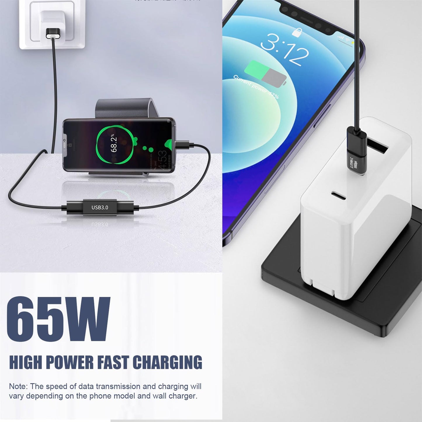 Pastall USB C 3.1 Adapter Set - 3 Styles: Male to Male, Female to Female, Male to Female - Type C Adapter Compatible With MacBook, Nintendo Switch…