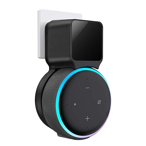 Maxonar Echo Dot Wall Mount Holder, Echo Dot Mount 3rd Generation Compatible with HomePod Mini, Clever Echo Dot Accessories with Built-in Cable