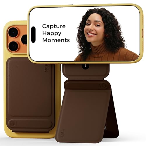 MOFT Phone Tripod Stand Selfie Stick for iPhone, Multi-Angles iPhone Stand, Lightweight & Portable Phone Holder, Strong Magnets, MOVAS Vegan Leather