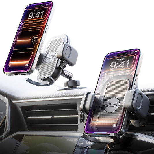 Bracketron TripGrip PRO Car Phone Holder Mount - Phone Holders for Your Car with One-Button Expansion for Vent & Dash - Compatible with Most