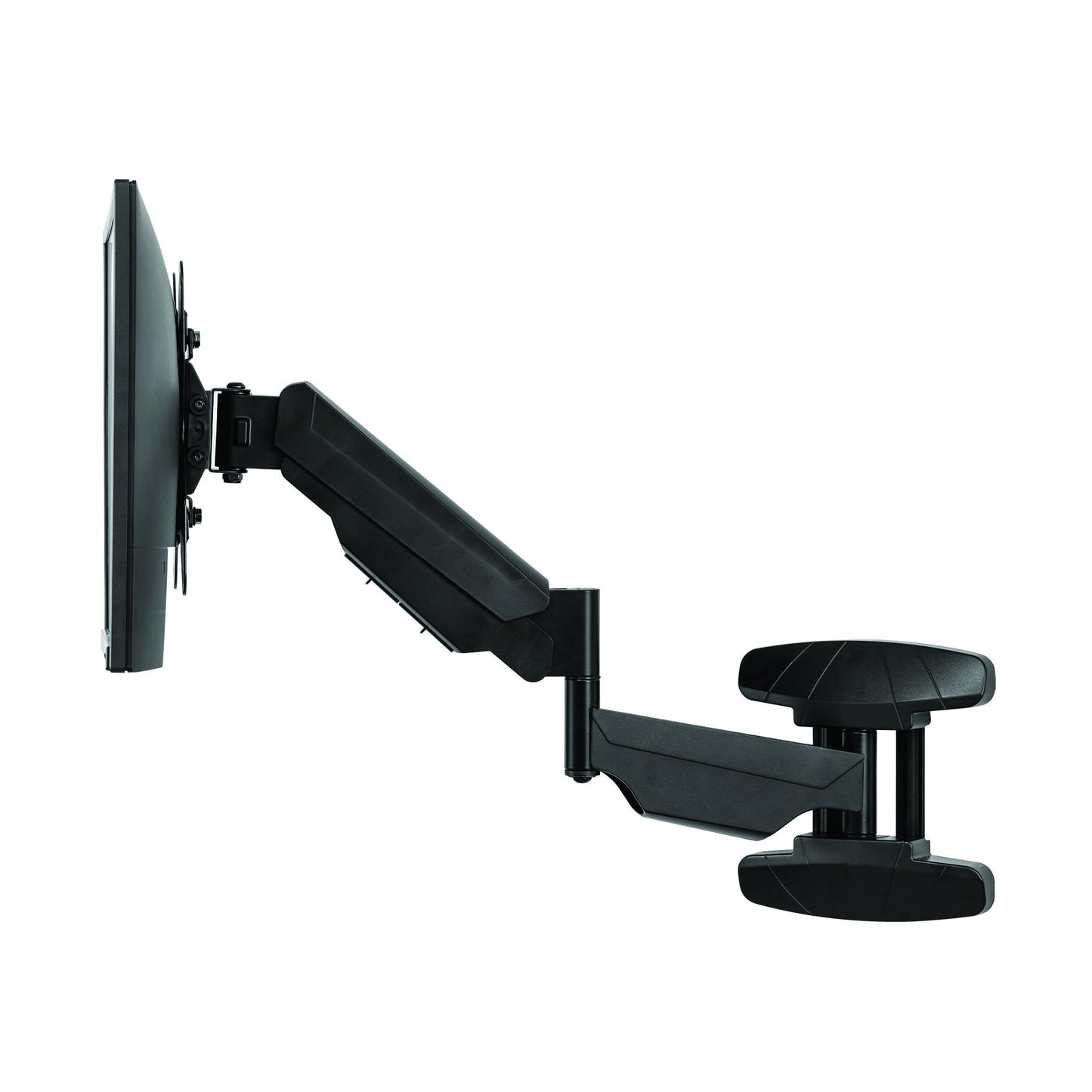 Fellowes 8043501 Floating TV Stand, Wall Mounted TV and Computer Monitor Stand with Single Monitor Arm, 42 Inch Monitor Capacity