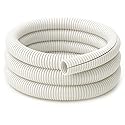 Electriduct Split Wire Loom Tubing Polyethylene Corrugated Flexible Conduit - 3/4" Nominal Size - 10 Feet - White