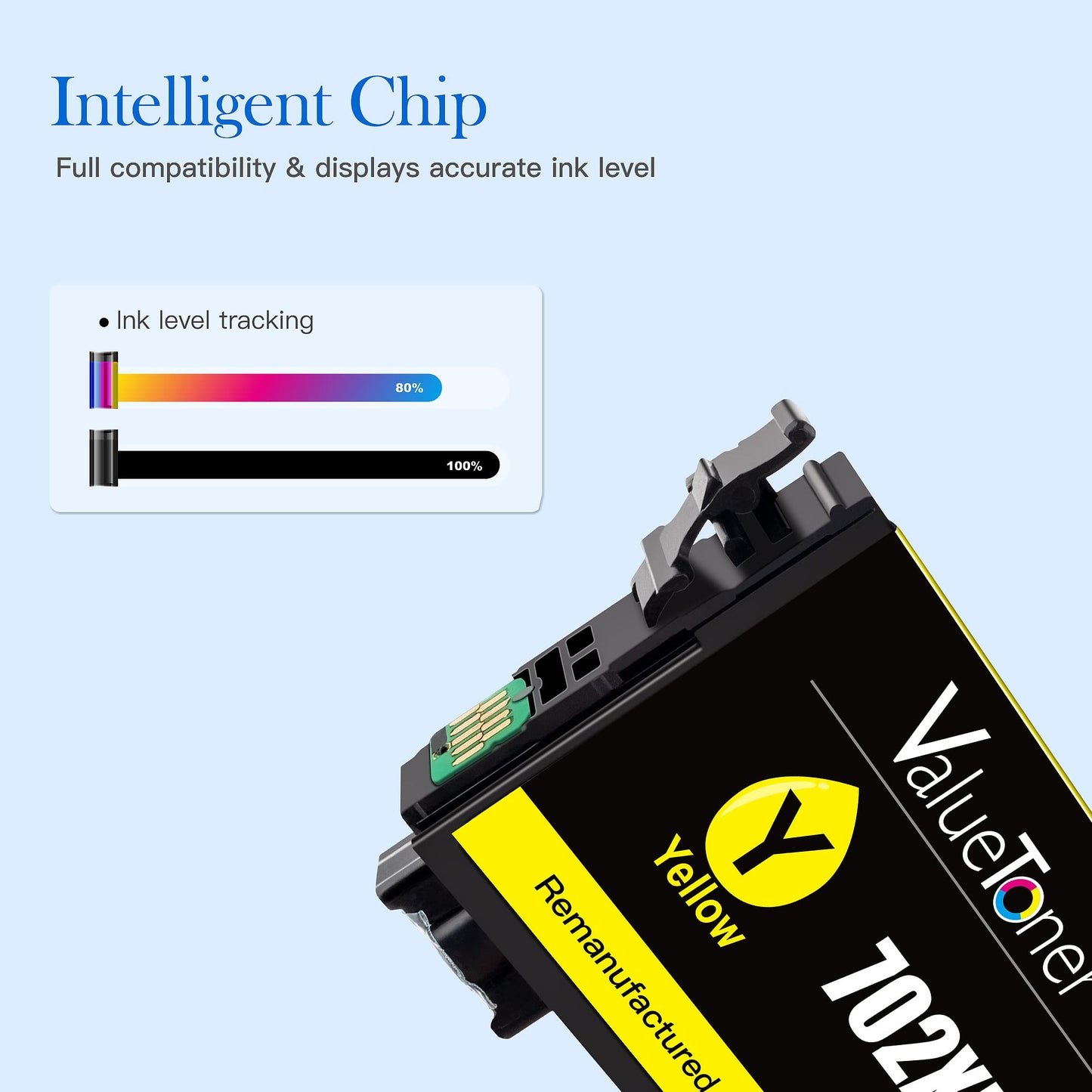 Valuetoner Remanufactured 702XL T702 702 XL T702XL Replacement for Epson 702 Ink cartridges for Epson Workforce Pro WF-3733 WF-3720 WF-3730 Printer