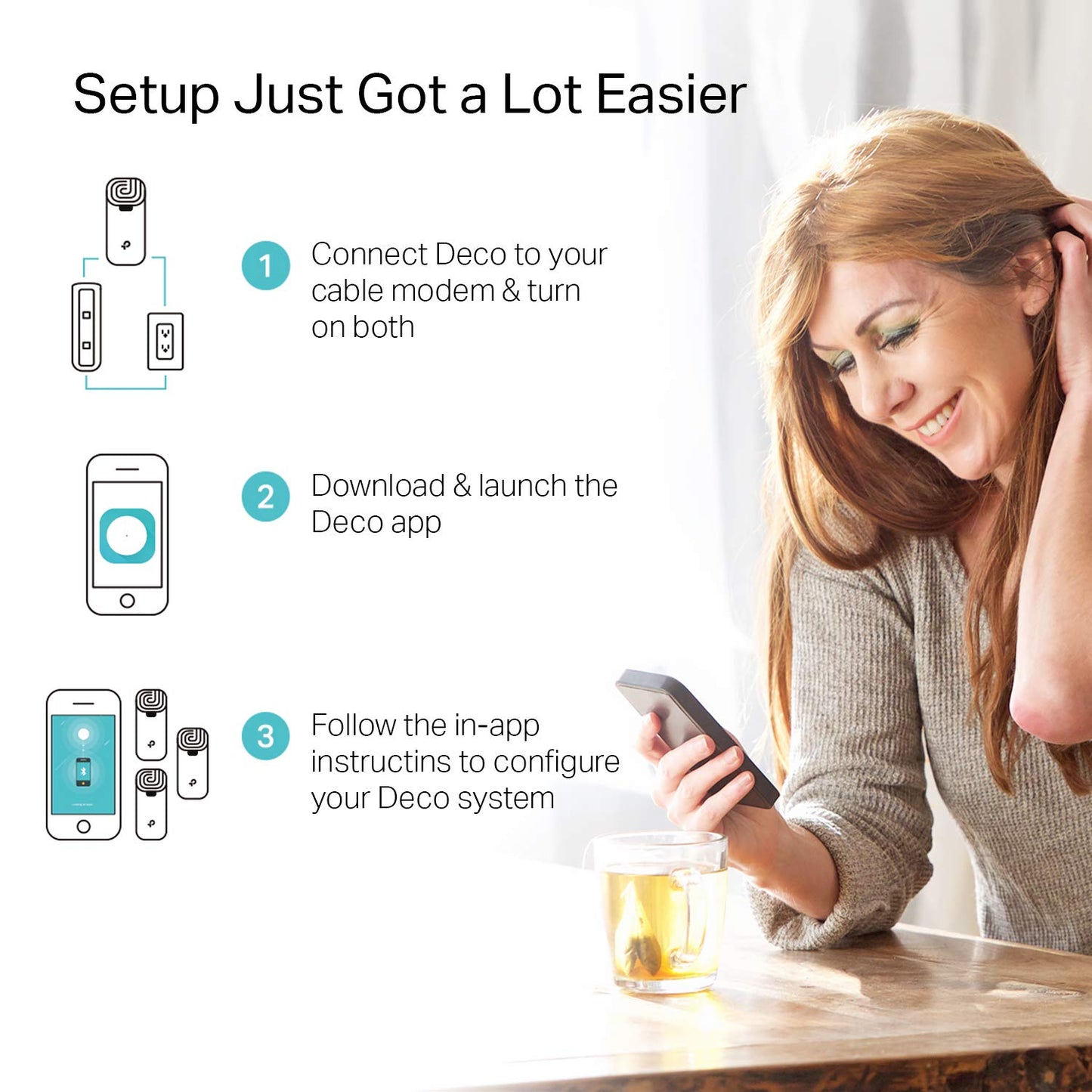 TP-Link Deco S4 Mesh AC1900 WiFi System - Up to 5,500 Sq.ft. Coverage, Replaces WiFi Router and Extender, Gigabit Ports, Works with Alexa, Deco
