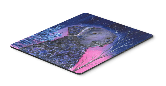 Caroline's Treasures SS8354MP Starry Night Curly Coated Retriever Mouse Pad, Hot Pad or Trivet for Home Office Gaming Working Computers Laptop Mouse