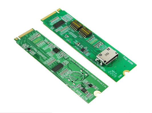 Micro SATA Cables |M.2 M-Key PCIe Gen4 with ReDriver to OCulink 4i (SFF-8612) Adapter