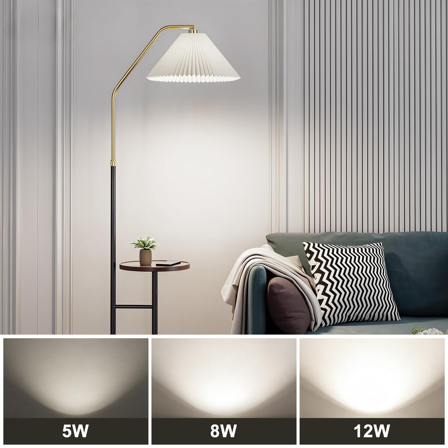 KINUR LED 3-Way Light Bulbs 30/70/100 Watt Equivalent, 5000K Daylight, A19 E26 Base, 500lm-800lm-1200lm, 3-Way Dimmable Light Bulbs for Reading