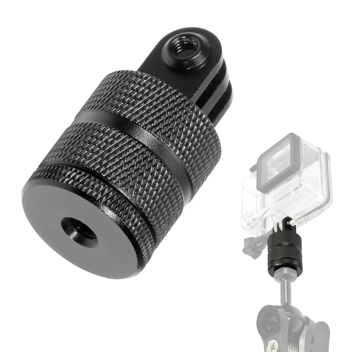 360 Degree Rotation Tripod Mount Adapter, Aluminum 1/4 inch 20 Camera Mount Compatible with GoPro 13/12 Black,Hero10/ 9/8/ 7/6/ 5/ Series,DJI, XiaoYi