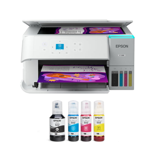 Epson EcoTank ET-2988 Wireless All-in-One Color Supertank Printer with up to 3 Years of Ink, Refillable Tanks, Perfect for Home, 15 PPM, 1.44" Color