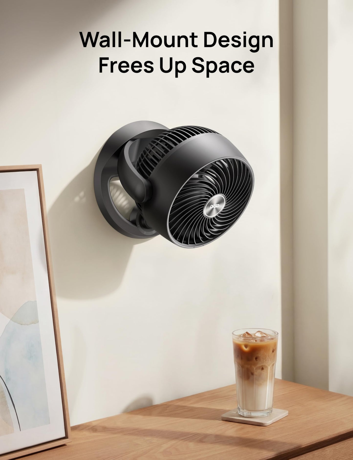 DREO Fan for Bedroom, 12 Inches, 70ft Powerful Airflow, 25db Quiet Table Air Circulator Fans for Whole Room, 120° Adjustable Tilt, 3 Speeds, Desktop