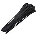 Supreme Cable Ties 8 Supreme Black Polyester Coated 316 Stainless Steel Cable Zip Ties, 300 lb, (100 Piece)