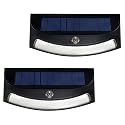 Hoshine Solar Powered Step Lights, Black, 2-Pack