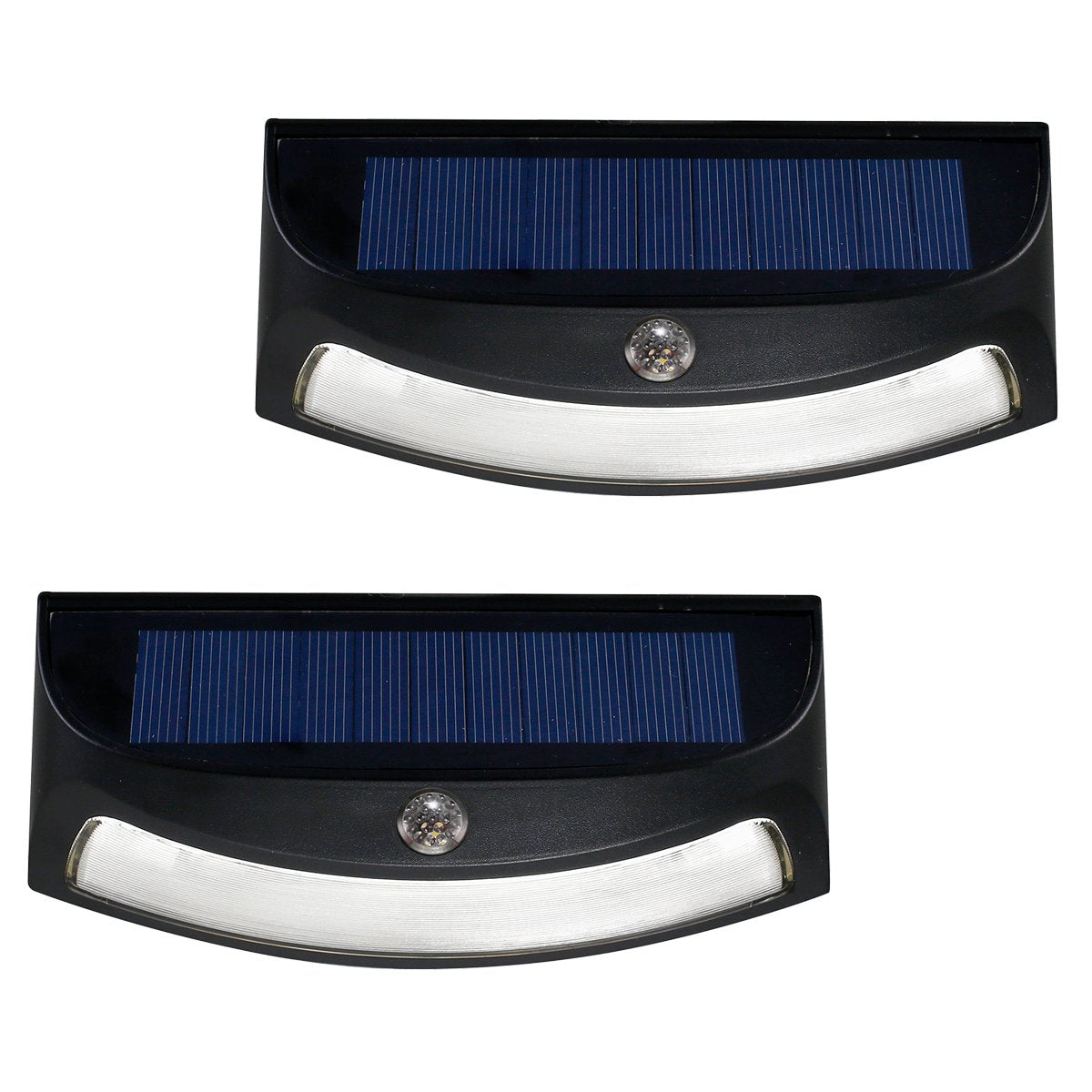 Hoshine Solar Powered Step Lights, Black, 2-Pack