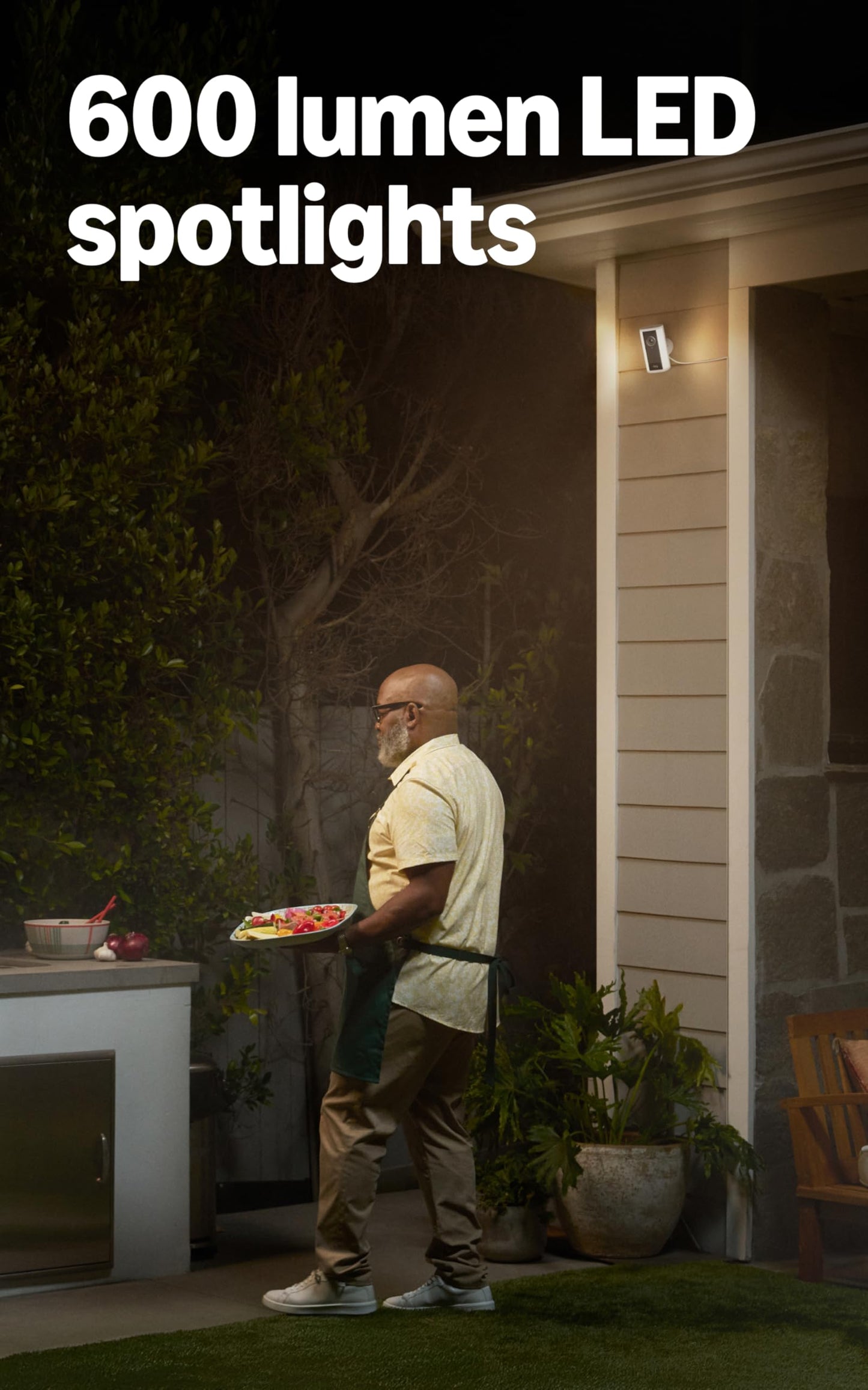 Ring Spotlight Cam Pro, Plug-in (newest model), Home or business security, Retinal 4K with wide-angle video, 10x Enhanced Zoom, and 600 Lumen