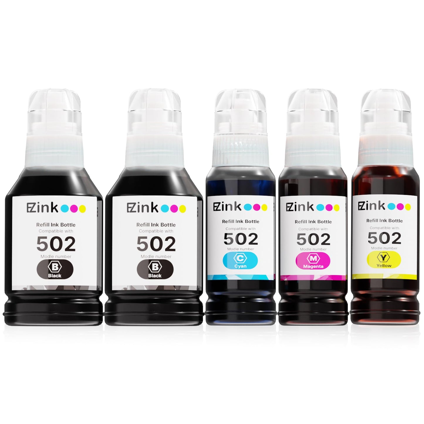 E-Z Ink 502 Compatible Ink Refill Bottle Replacement for Epson 502 T502 522 T522 High Yield to use with ET-3850 ET-2850 ET-4850 ET-2800 ET-2760