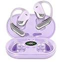 2026 Open Ear Headphones,Over Ear Buds Clip Wireless Earbuds Built-in Mic Earhook,Bluetooth LED Display,60H Playtime Touch Control Ultra-Comfort