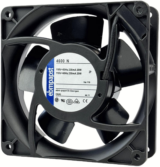 for ebmpapst 4600N Axial Fan?115V 12038 Industrial Cooling Fan All-Metal Heat-Resistant Cooling Fan 4600N, 2-Pin 20W