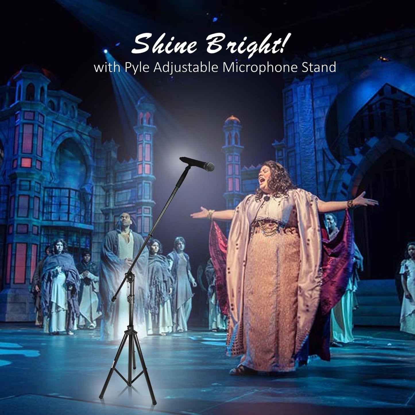 Pyle Strongest HIgh-Performance Adjustable Microphone Suspension Boom Stand | Tripod Mic Stand Mic Adapter & Clamp - Stage, Karaoke Studio, Durable