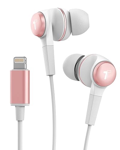 Thore iPhone Earphones (Apple MFi Certified) V120 in Ear Wired Lightning Earbuds (Sweat/Water Resistant) Headphones with Mic/Volume Remote for iPhone…