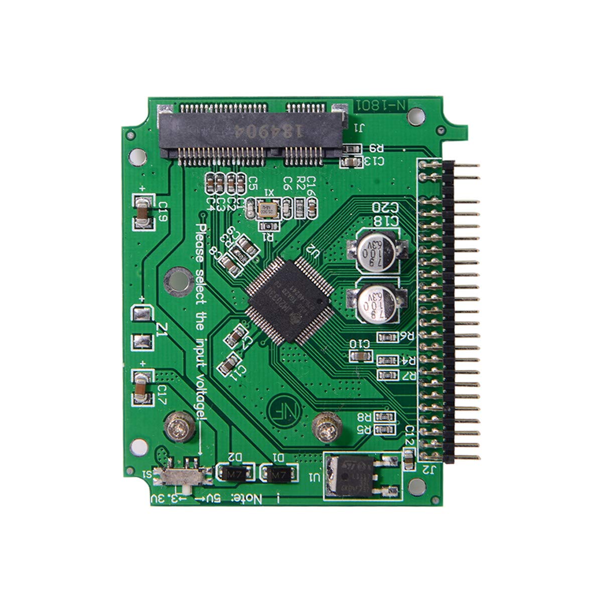 Cablecc Low Profile Half-Heigh mSATA SSD to 2.5 inch IDE 44pin Hard Disk Case Enclosure for Notebook Laptop