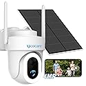 UCOCARE 4G LTE Cellular Security Camera Solar, No WiFi Outdoor Camera with SIM Card, 4MP HD 360° Pan Tilt, Color Night Vision, Motion Alerts, Off-Grid