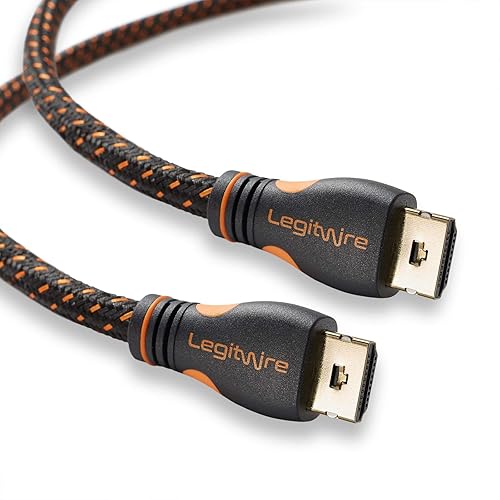LegitWire 10 ft 4K High Speed HDMI Cable - 18Gbps HDMI 2.0 (4K @ 60hz HDR UHD 4:4:4 Chroma) - Ethernet - Locking Head - Deep Color Ultra HD with ARC