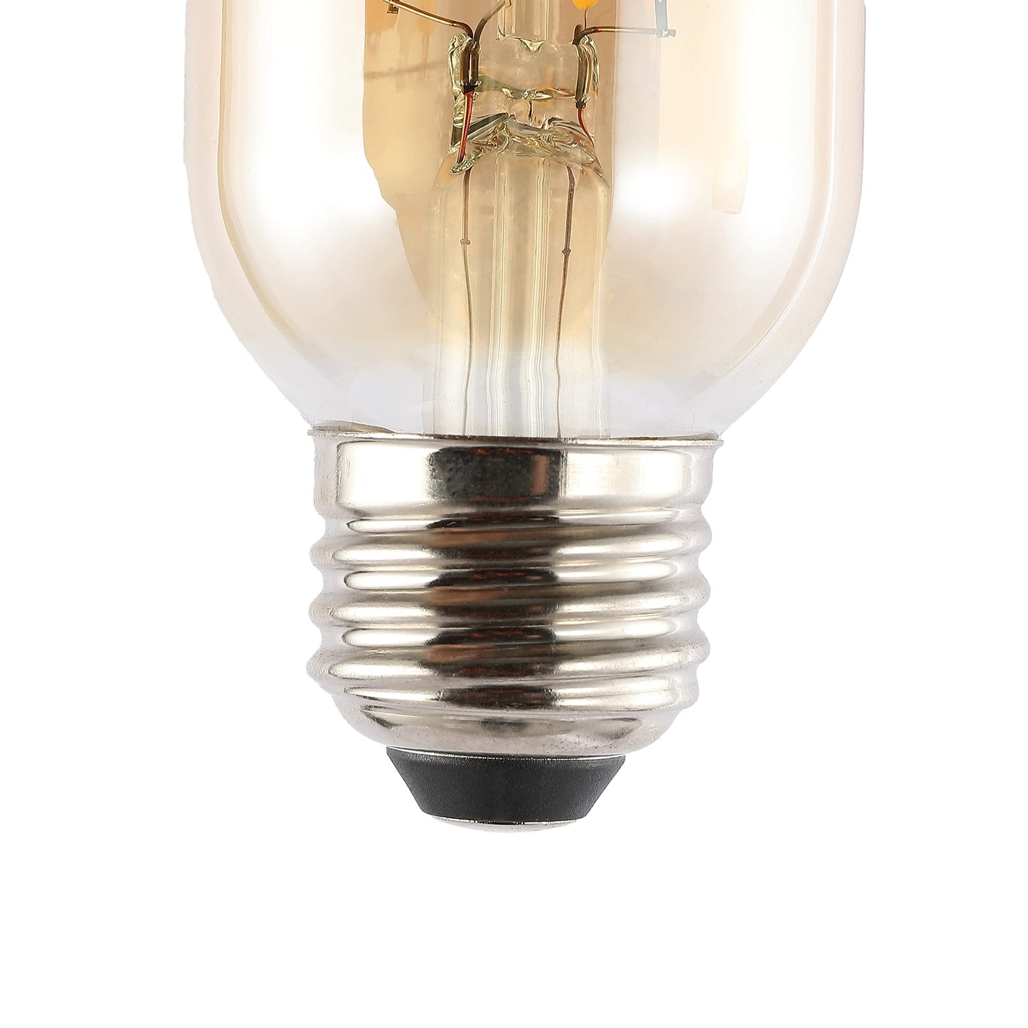JONATHAN Y 4W Vintage LED Edison Tube Light Bulbs 4.3", Amber, Pack of 6