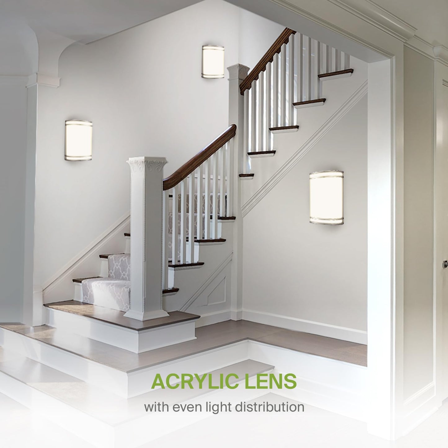 ASD LED Indoor Wall Mount Light Fixture - 10 Inch 15W Modern Interior Brushed Nickel Dimmable Wall Sconce Light - ETL 3000K 4000K 5000K Adjustable