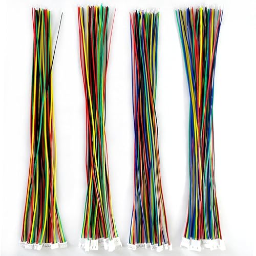 BOJOUL for 16 Sets JST 1.25mm 4 + 5 Pin 28AWG Male + Female Connector Plug with Wire Cable 20cm Used in PCB Toys Household Appliances etc