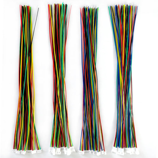 BOJOUL for 16 Sets JST 1.25mm 4 + 5 Pin 28AWG Male + Female Connector Plug with Wire Cable 20cm Used in PCB Toys Household Appliances etc