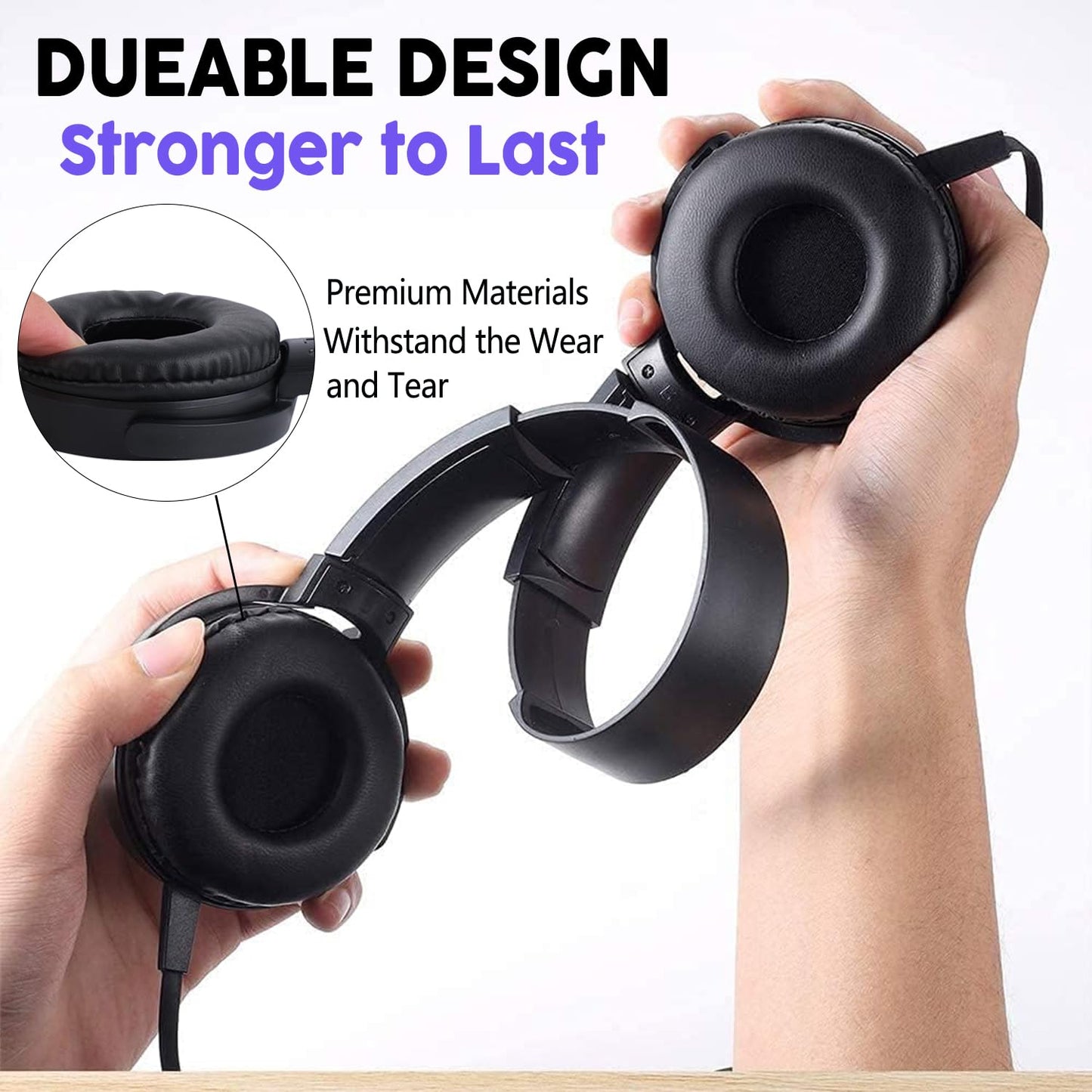 Yoley Classroom Headphones Bulk 10 Pack,Students On Ear Headsets,Comfy Swivel Earphones for Computer,School,Library,Airplane,for Online Learning