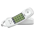 AT&T TRIMLINE 213 Corded Home Phone with Extra Big Buttons & Visual Ringer. No AC Power Required, Improved Easy-Wall-Mount, Lighted Keypad, 10 Speed