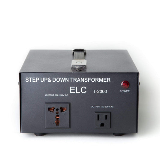 ELC T Series 2000 Watt Voltage Converter Transformer - Step Up/Down - 110v to 220v / 220v to 110v Power Converter - Circuit Breaker Protection, CE…