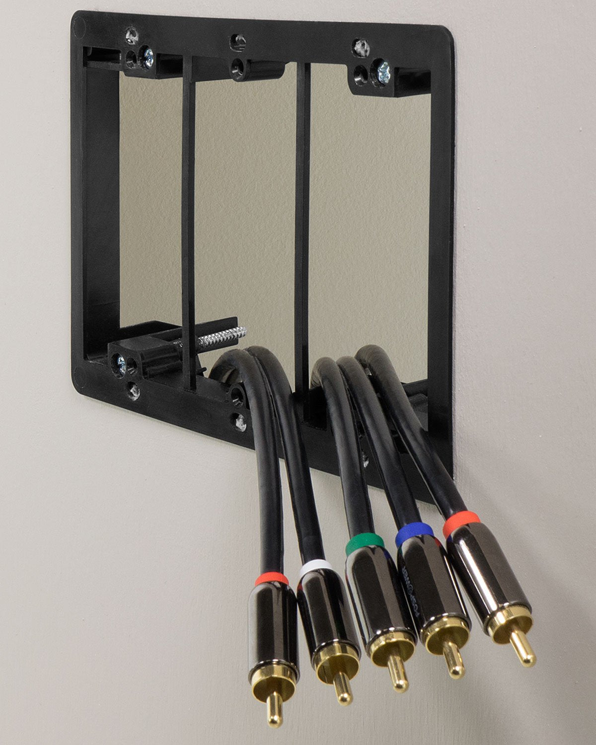 Fosmon Low Voltage Mounting Bracket (3 Gang) (Mounting Screws Included) for Telephone Wires, Network Cables, HDMI, Coaxial, and Speaker Cables