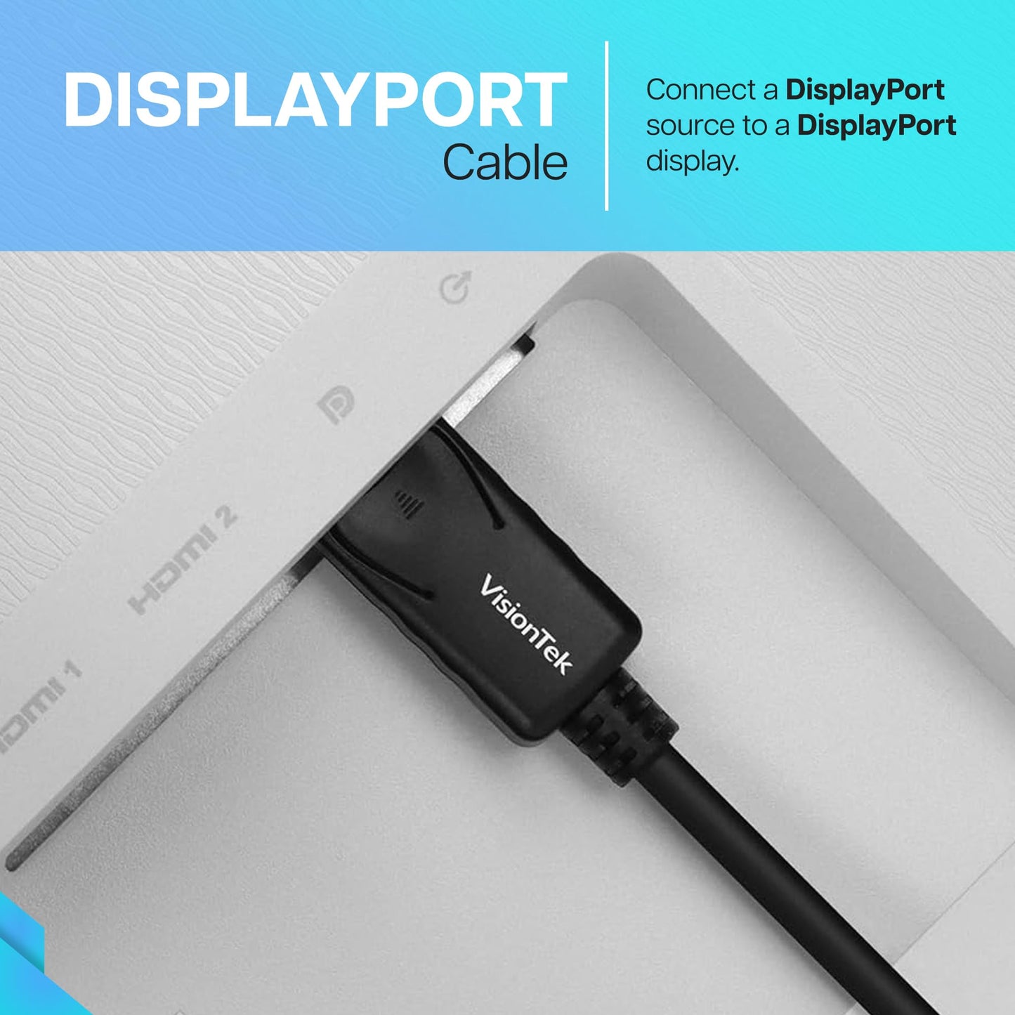 Visiontek DisplayPort to DisplayPort (M/M) 2 Meter Cable (901211)