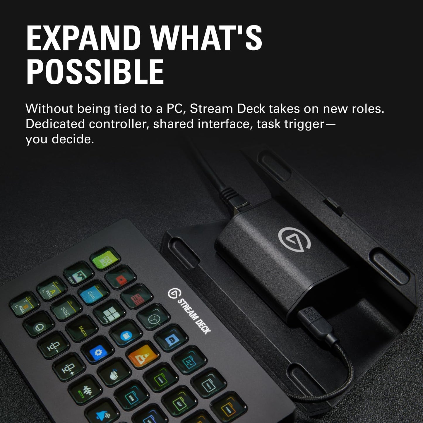 Elgato Network Dock for Stream Deck - Wired Ethernet Adapter, PoE or USB Powered, Easy On-Device Setup, Mounts to Desk, Wall, or SDXL Stand