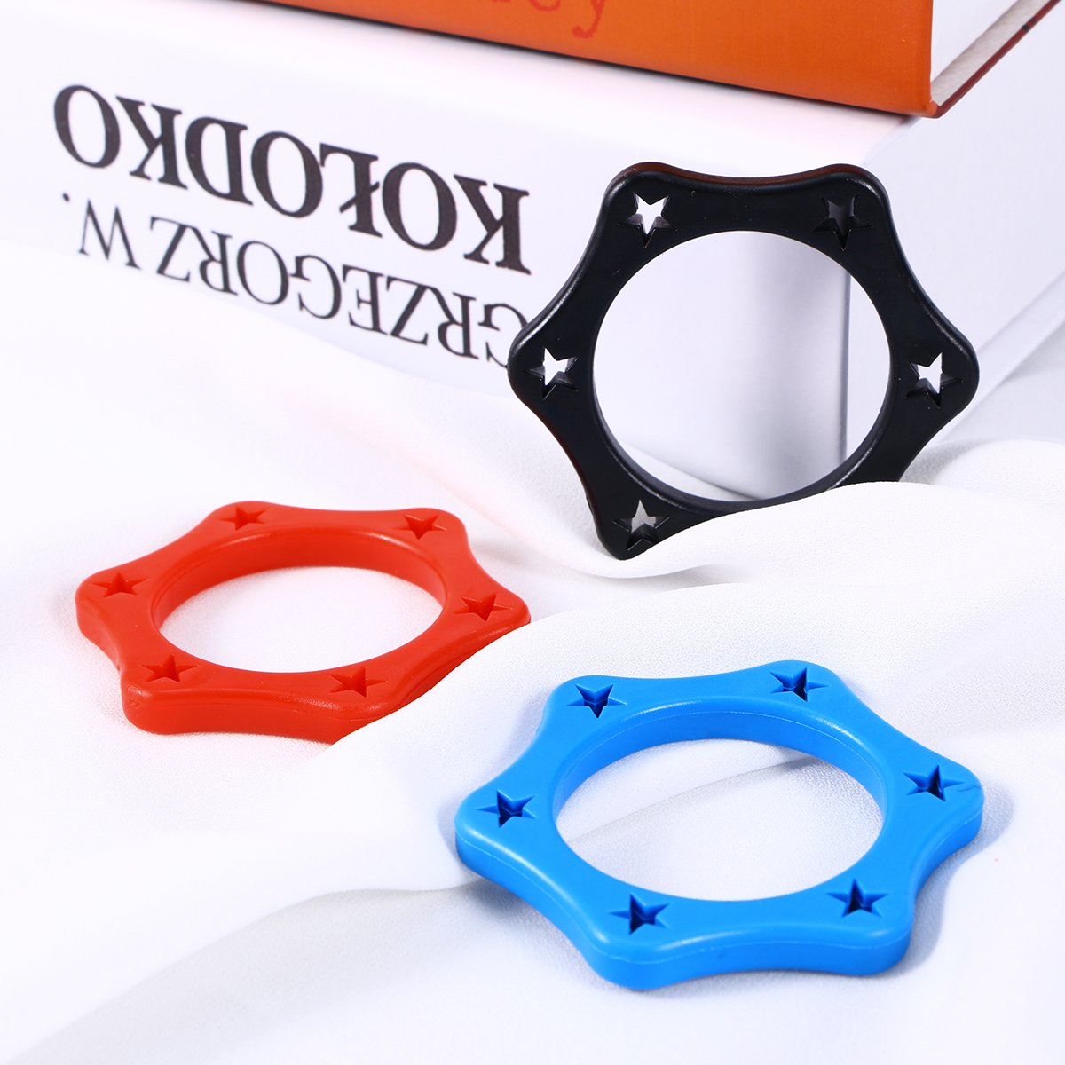 rosenice Hexagon Anti-Rolling Mic Protection Rings 3-Pack Breathable Foam Microphone Cushions Windscreen Covers for Headset Microphones