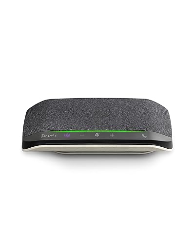 Poly Sync 10 USB Speakerphone (Plantronics) - Two-In-One Portable Speaker for Audio/Video Conference Calls & Music - USB Powered - Dual-Mic