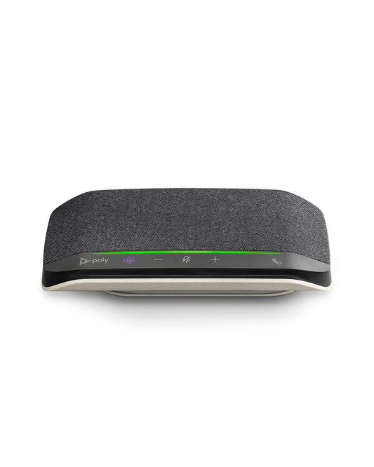 Poly Sync 10 USB Speakerphone (Plantronics) - Two-In-One Portable Speaker for Audio/Video Conference Calls & Music - USB Powered - Dual-Mic