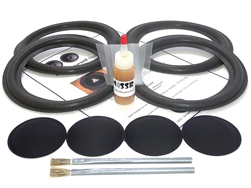 Springfield Speaker Complete Speaker Foam Surround Repair Kit - 4 Speaker Kit - 4 Screen Dust Caps - Compatible with Bose 601-4 Piece, 8 Inch