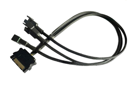 TeamProfitcom SATA to 3 Fan Splitter Adapter Cable 3 Way Sleeved Braided Y Splitter Computer case PC 3/4 pin Fan Extension Power Cable SATA to 3 Fan
