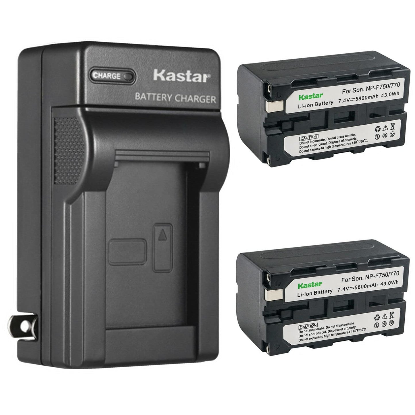 Kastar 2-Pack Battery and AC Wall Charger Replacement for Sony DCR-TRV58 DCR-TRV620 DCR-TRV7 DCR-TRV720 DCR-TRV735 DCR-TRV820 DCR-TRV9 DCR-TRV900