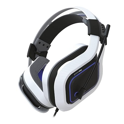 Gioteck - HC-9 Blue and White Wired Stereo Gaming Headset for PS5, PS4, PC, Mac and Mobile