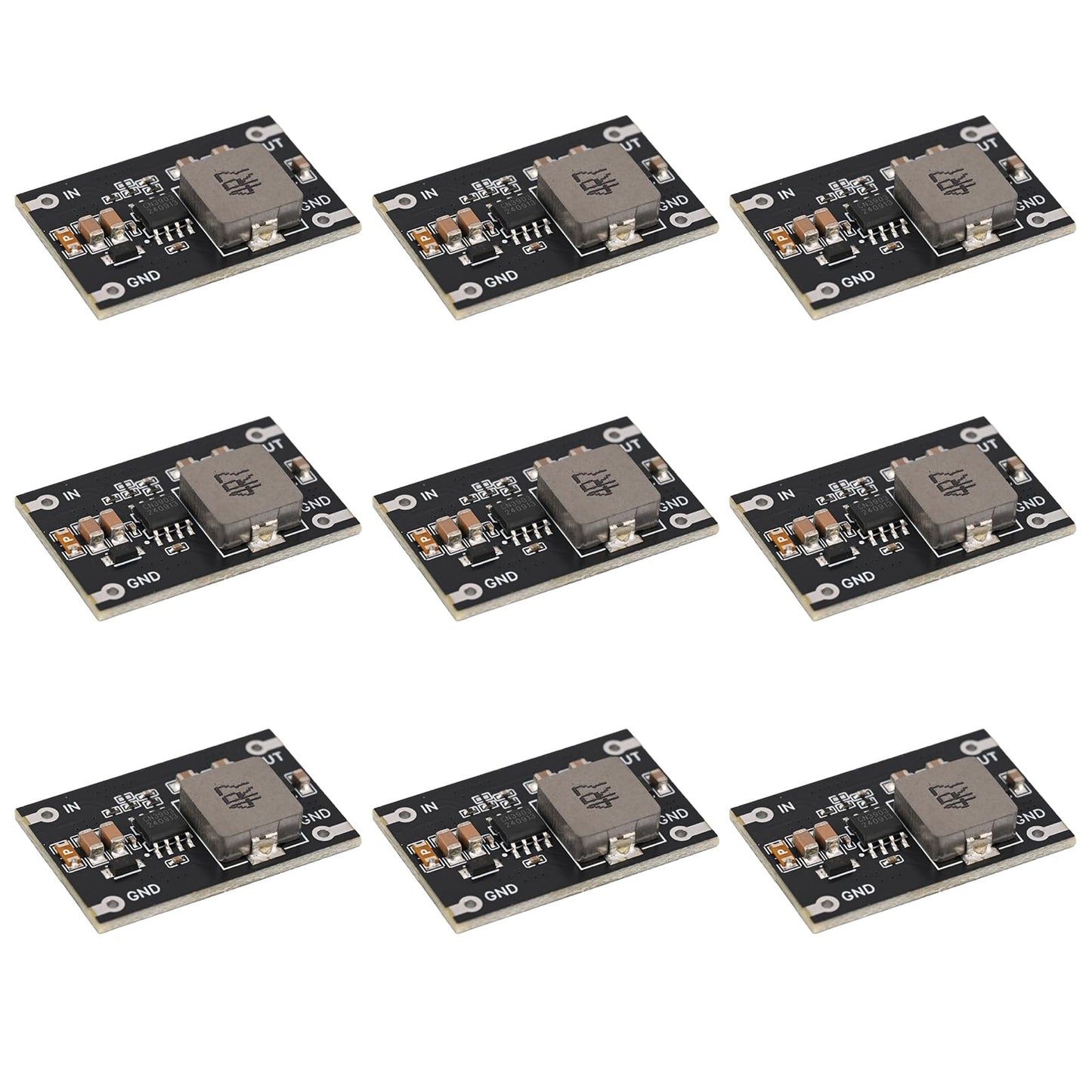 QEBIDUM 9pcs Mini Buck Converter, DC to DC Circuit Board Input 6-24V to 5V 2A 10W Output Adjustable Voltage Regulator Reducer Electronic Step-Down…