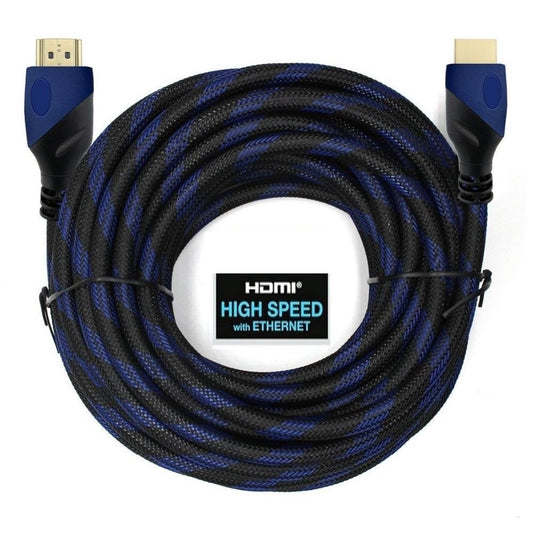 CableVantage Premium Braided Nylon HDMI Cable Gold Series High Speed HDMI Cable with Ferrite Core for PS4, X-Box, HD-DVR, Digital/Satellite Cable HDTV