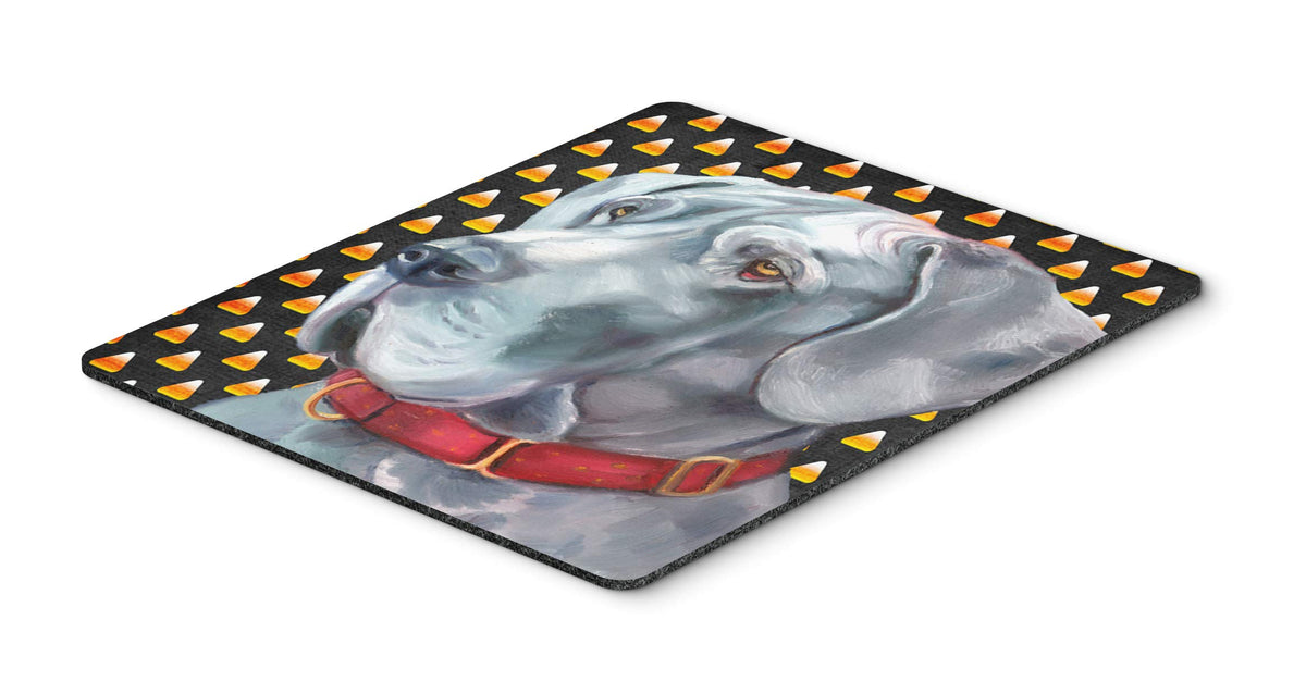 Caroline's Treasures LH9549MP Great Dane Candy Corn Halloween Mouse Pad, Hot Pad or Trivet for Home Office Gaming Working Computers Laptop Mouse