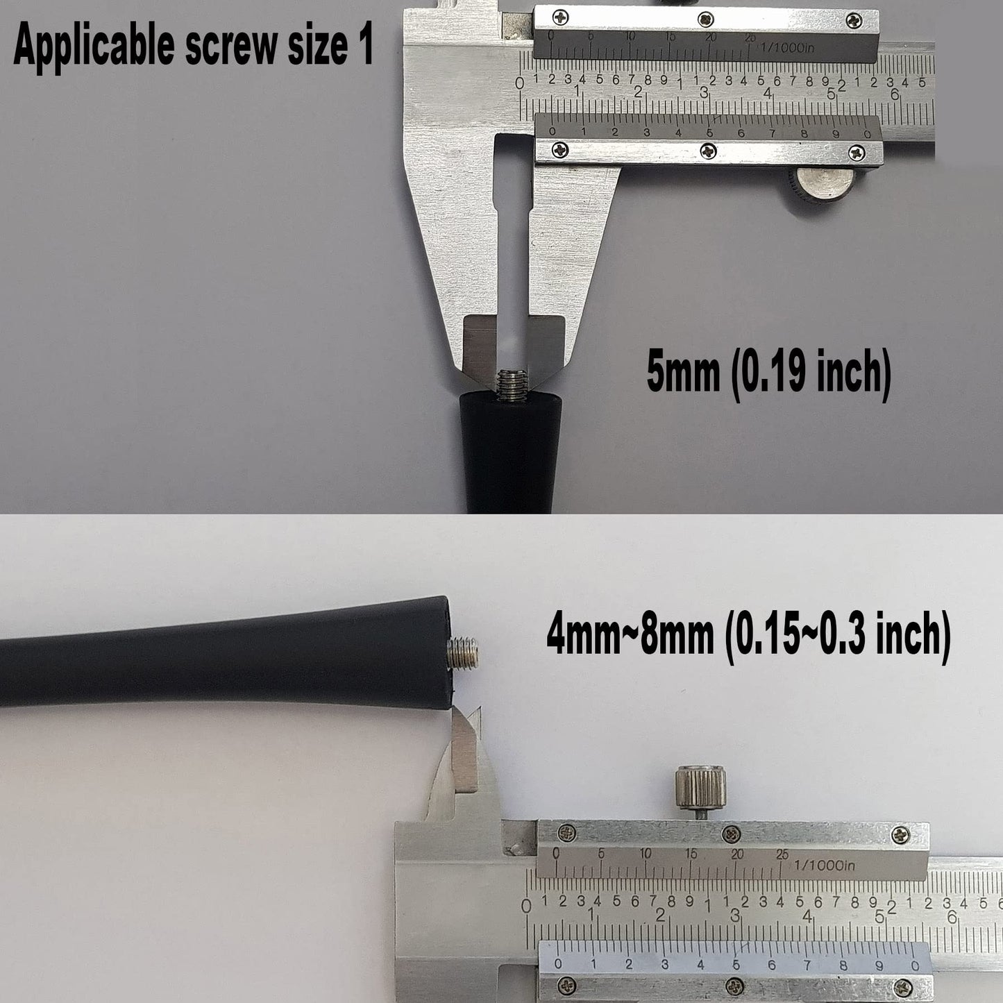 Bojer 16 Inch Antenna Compatible with Vehicle AM FM Car Radio Roof Mount Mast Flexible Rubber with M5 M6 Threaded Adapter