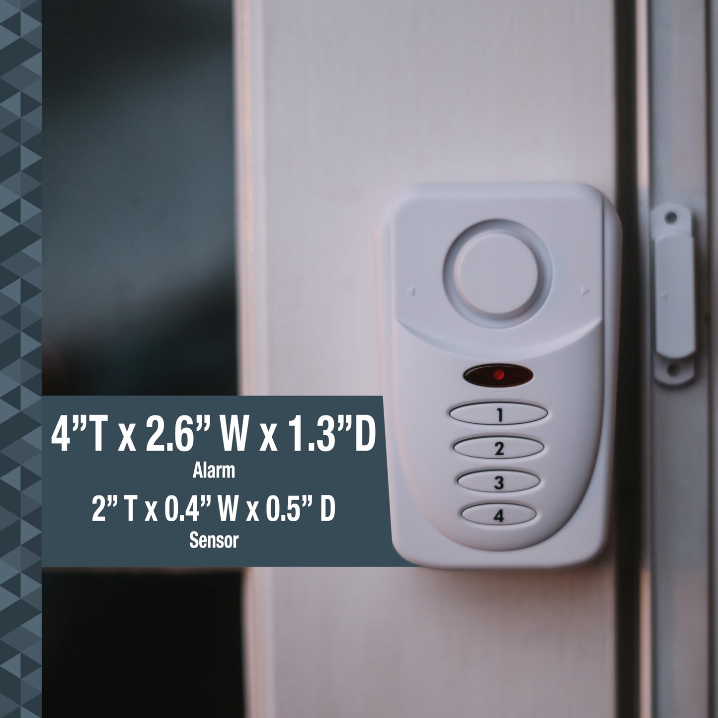Sabre Elite Wireless Door Alarm with Exit/Entry Delay Mode, Home Mode & Keypad, Deters Intruders w/ 120dB Alarm Heard Up to 1,500 ft, Versatile