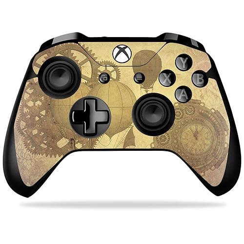 MightySkins Skin Compatible with Microsoft Xbox One X Controller - Steam Punk Paper | Protective, Durable, and Unique Vinyl wrap Cover | Easy